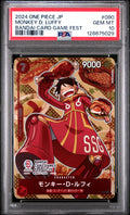PSA 10 GEM MINT Japanese One Piece 2024 MONKEY D. LUFFY P-080 BANDAI GAMES FEST