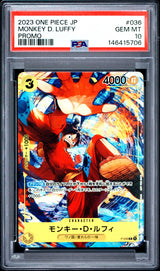 PSA 10 GEM MINT JAPANESE ONE PIECE 2023 MONKEY D. LUFFY P-036 PROMOS