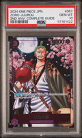 PSA 10 GEM MINT JAPANESE ONE PIECE 2024 ZORO-JUUROU OP05-067 2ND GUIDE PROMO