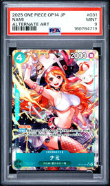 PSA 9 MINT One Piece 2025 Nami OP14-031 The Azure Sea's Seven ALT ART